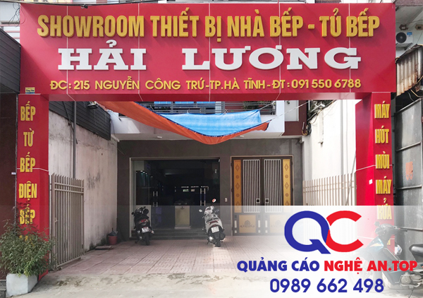 Thi công biển hiệu Showroom Bếp Hải Lương tại thành phố Hà Tĩnh