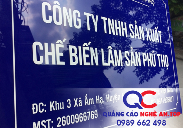 Đơn vị thi công biển mica giá rẻ tại Nghệ An, Hà Tĩnh